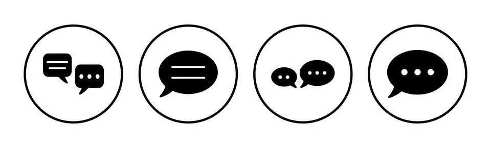 Chat icon vector. Chat Icon in trendy flat style isolated. Speech bubble symb Stock Illustration