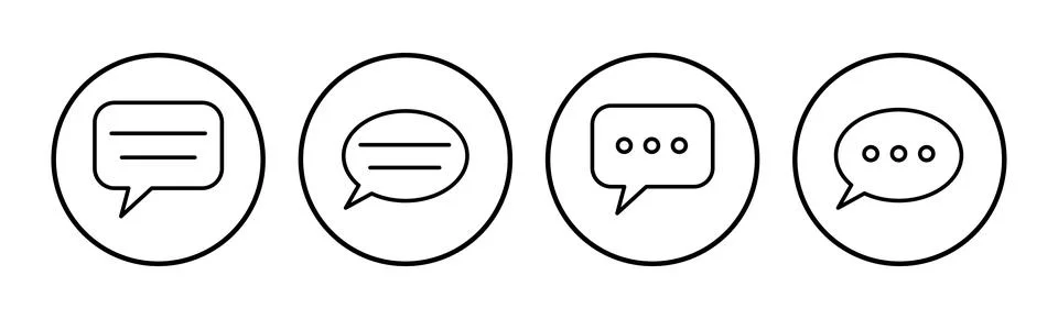 Chat icon vector. Chat Icon in trendy flat style isolated. Speech bubble symb Illustrazione stock