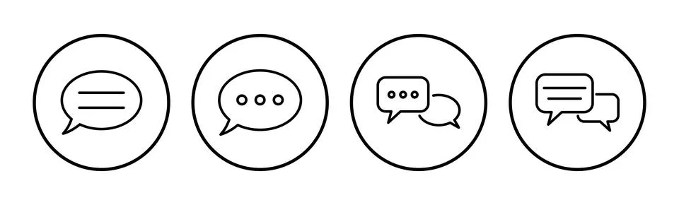 Chat icon vector. Chat Icon in trendy flat style isolated. Speech bubble symb 스톡 일러스트