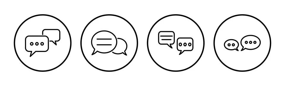 Chat icon vector. Chat Icon in trendy flat style isolated. Speech bubble symb 스톡 일러스트