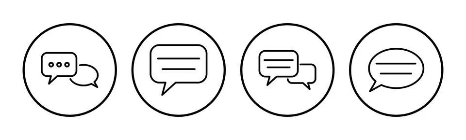 Chat icon vector. Chat Icon in trendy flat style isolated. Speech bubble symb イラスト素材