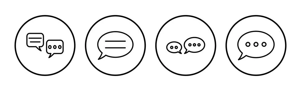 Chat icon vector. Chat Icon in trendy flat style isolated. Speech bubble symb Stock Illustration