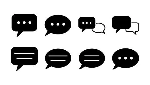 Chat icon vector. Chat Icon in trendy flat style isolated. Speech bubble symb Stock Illustration