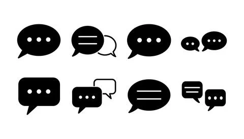 Chat icon vector. Chat Icon in trendy flat style isolated. Speech bubble symb Stock Illustration