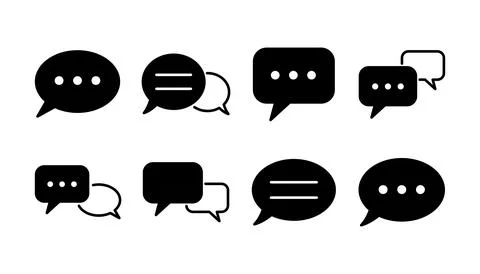 Chat icon vector. Chat Icon in trendy flat style isolated. Speech bubble symb イラスト素材