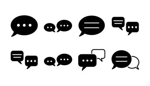 Chat icon vector. Chat Icon in trendy flat style isolated. Speech bubble symb Stock Illustration
