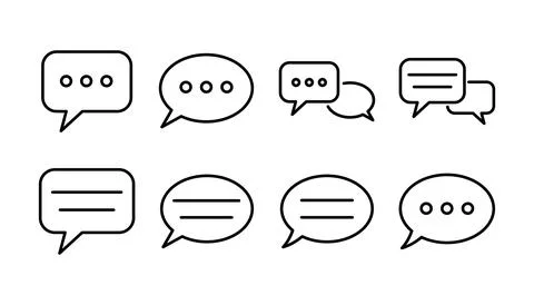 Chat icon vector. Chat Icon in trendy flat style isolated. Speech bubble symb Illustrazione stock