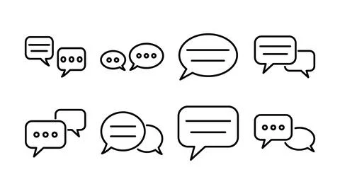 Chat icon vector. Chat Icon in trendy flat style isolated. Speech bubble symb Stockillustratie