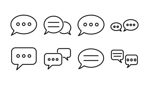 Chat icon vector. Chat Icon in trendy flat style isolated. Speech bubble symb Stock Illustration