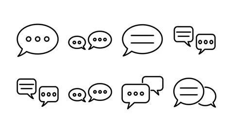 Chat icon vector. Chat Icon in trendy flat style isolated. Speech bubble symb Illustrazione stock