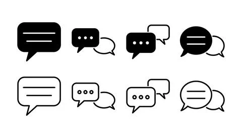Chat icon vector. Chat Icon in trendy flat style isolated. Speech bubble symb Stock Illustration