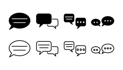 Chat icon vector. Chat Icon in trendy flat style isolated. Speech bubble symb Illustrazione stock