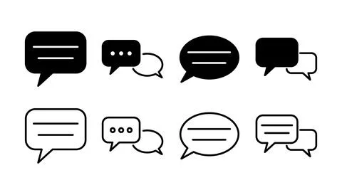 Chat icon vector. Chat Icon in trendy flat style isolated. Speech bubble symb Illustrazione stock