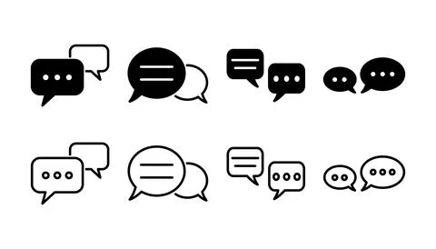 Chat icon vector. Chat Icon in trendy flat style isolated. Speech bubble symb Illustrazione stock