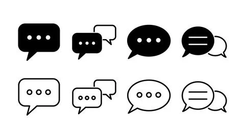 Chat icon vector. Chat Icon in trendy flat style isolated. Speech bubble symb Illustrazione stock