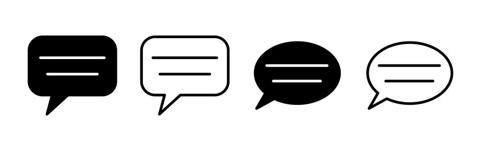 Chat icon vector. Chat Icon in trendy flat style isolated. Speech bubble symb Illustrazione stock