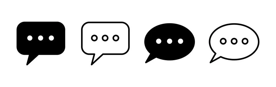 Chat icon vector. Chat Icon in trendy flat style isolated. Speech bubble symb Stock Illustration