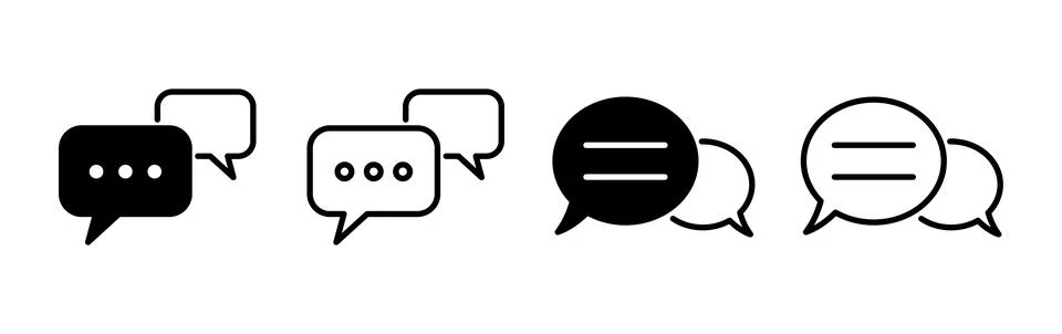 Chat icon vector. Chat Icon in trendy flat style isolated. Speech bubble symb Stock Illustration