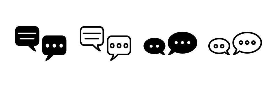 Chat icon vector. Chat Icon in trendy flat style isolated. Speech bubble symb Stock Illustration