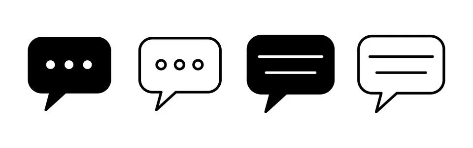 Chat icon vector. Chat Icon in trendy flat style isolated. Speech bubble symb Illustrazione stock