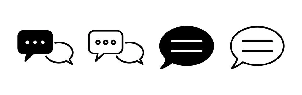 Chat icon vector. Chat Icon in trendy flat style isolated. Speech bubble symb Illustrazione stock