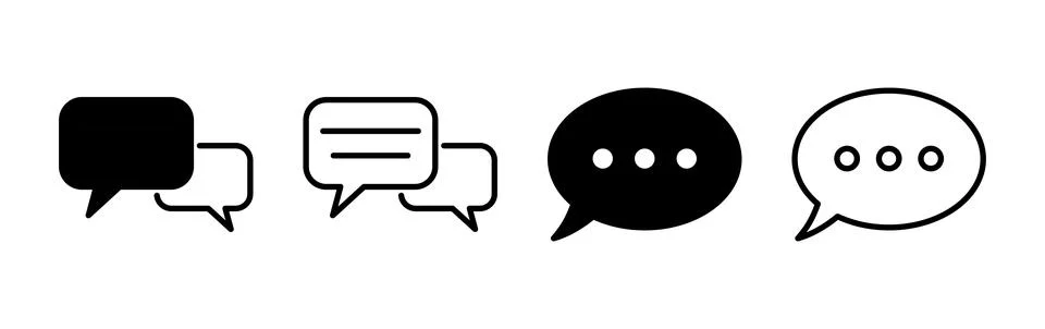 Chat icon vector. Chat Icon in trendy flat style isolated. Speech bubble symb Illustrazione stock