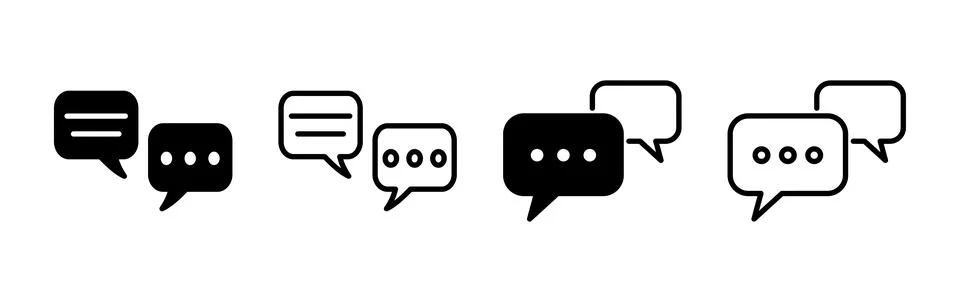 Chat icon vector. Chat Icon in trendy flat style isolated. Speech bubble symb イラスト素材