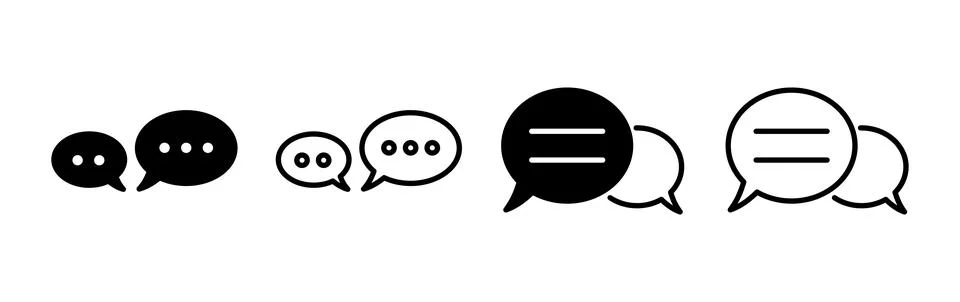 Chat icon vector. Chat Icon in trendy flat style isolated. Speech bubble symb Illustrazione stock