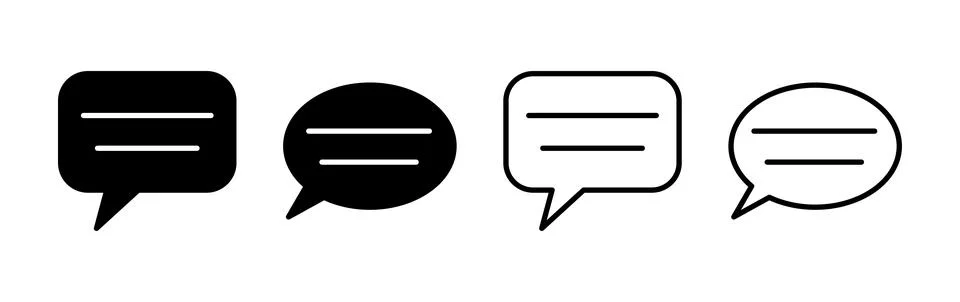 Chat icon vector. Chat Icon in trendy flat style isolated. Speech bubble symb Illustrazione stock