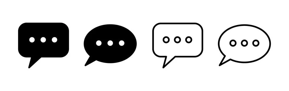 Chat icon vector. Chat Icon in trendy flat style isolated. Speech bubble symb Stock Illustration