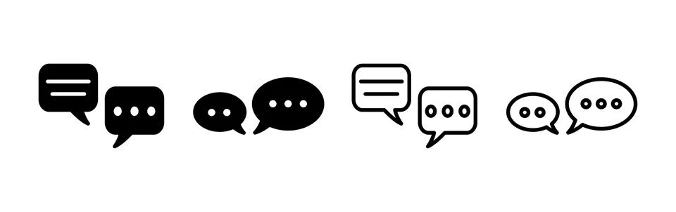 Chat icon vector. Chat Icon in trendy flat style isolated. Speech bubble symb Stock Illustration