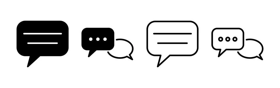 Chat icon vector. Chat Icon in trendy flat style isolated. Speech bubble symb Illustrazione stock