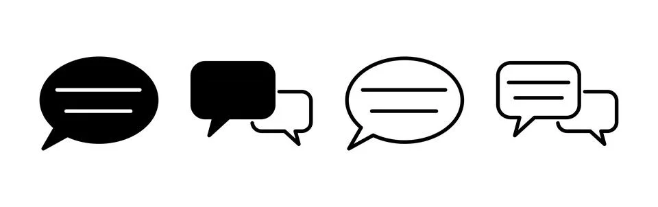 Chat icon vector. Chat Icon in trendy flat style isolated. Speech bubble symb Illustrazione stock