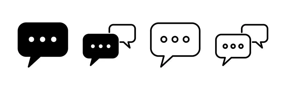 Chat icon vector. Chat Icon in trendy flat style isolated. Speech bubble symb Illustrazione stock