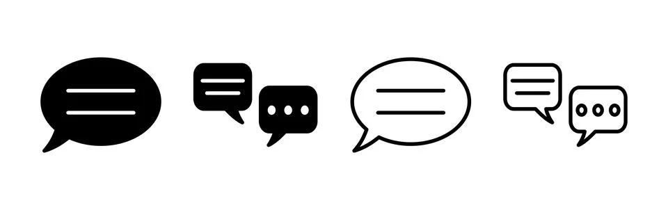 Chat icon vector. Chat Icon in trendy flat style isolated. Speech bubble symb Illustrazione stock