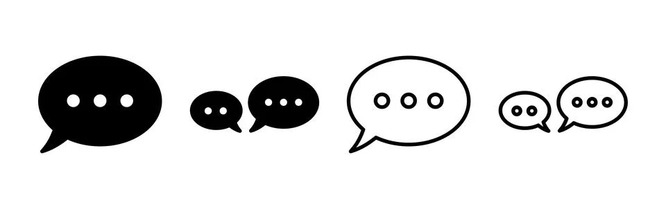 Chat icon vector. Chat Icon in trendy flat style isolated. Speech bubble symb Illustrazione stock