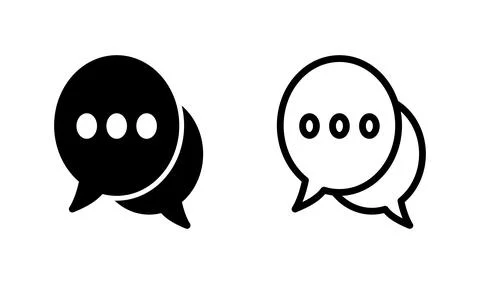 Chat icon vector. Chat Icon in trendy flat style isolated. Speech bubble sy.. Иллюстрация
