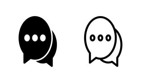 Chat icon vector. Chat Icon in trendy flat style isolated. Speech bubble sy.. Stock Illustration
