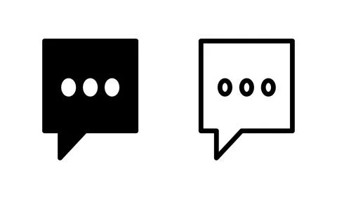 Chat icon vector. Chat Icon in trendy flat style isolated. Speech bubble sy.. Illustrazione stock