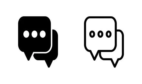 Chat icon vector. Chat Icon in trendy flat style isolated. Speech bubble sy.. 스톡 일러스트