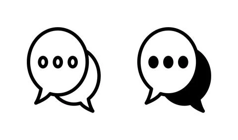Chat icon vector. Chat Icon in trendy flat style isolated. Speech bubble sy.. Stock Illustration