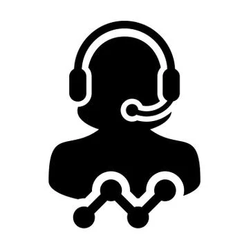 Chat icon vector female customer care support data service person profile avatar Illustrazione stock
