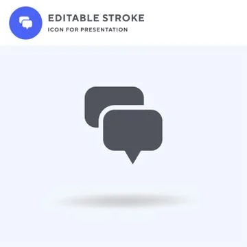 Chat icon vector, filled flat sign, solid pictogram isolated on white, logo i 스톡 일러스트