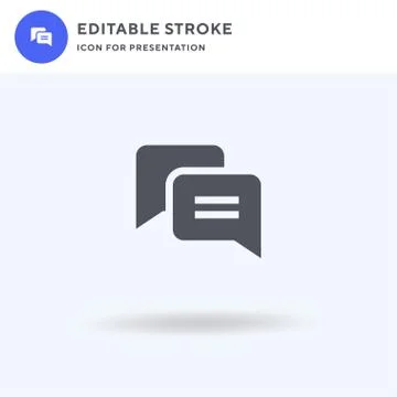 Chat icon vector, filled flat sign, solid pictogram isolated on white, logo i Stock Illustration