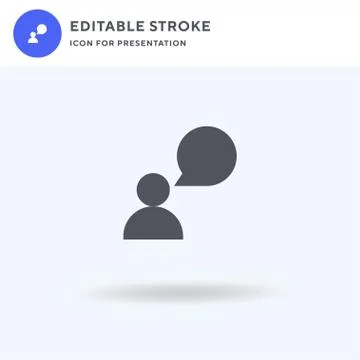 Chat icon vector, filled flat sign, solid pictogram isolated on white, logo i 스톡 일러스트