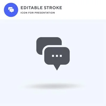 Chat icon vector, filled flat sign, solid pictogram isolated on white, logo i 스톡 일러스트