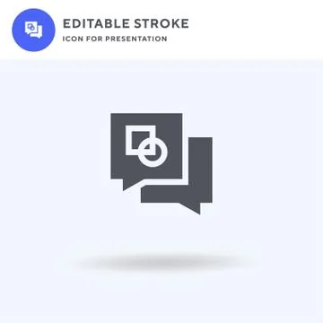 Chat icon vector, filled flat sign, solid pictogram isolated on white, logo i イラスト素材