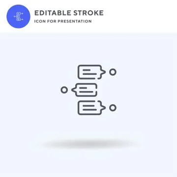 Chat icon vector, filled flat sign, solid pictogram isolated on white, logo 스톡 일러스트