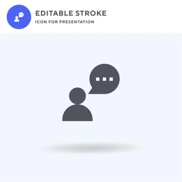 Chat icon vector, filled flat sign, solid pictogram isolated on white, logo 스톡 일러스트