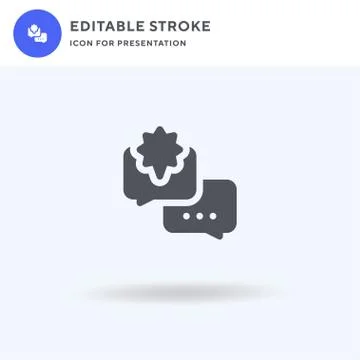 Chat icon vector, filled flat sign, solid pictogram isolated on white, logo 스톡 일러스트